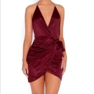 Oh Polly silk satin dress